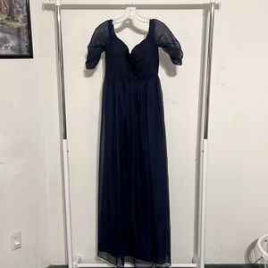Ever Pretty Size 6 Navy Blue Maxi Dress